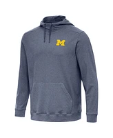 Antigua Men's Heather Navy Michigan Wolverines Cloud Pullover Hoodie