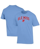 Champion Men's Powder Blue Ole Miss Rebels Arch Over Logo T-Shirt