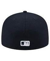 New Era Men's Navy York Yankees Yarn Stitch 59FIFTY Fitted Hat