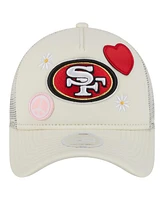 New Era Women's Cream San Francisco 49ers All Love 9FORTY Adjustable Trucker Hat