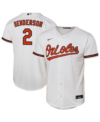 Nike Big Boy's and Girl's Gunnar Henderson White Baltimore Orioles Home Replica Player Jersey