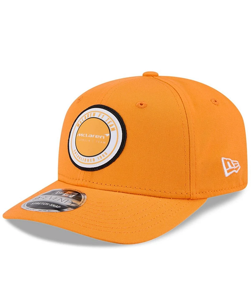 New Era Men's Orange McLaren F1 Team Adventure Circle 9SEVENTY Stretch Snap Hat