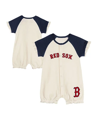 Outerstuff Infant White Boston Red Sox Slide Run Raglan Coveralls