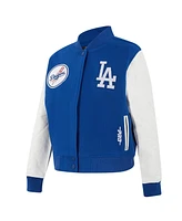 Pro Standard Women's Royal Los Angeles Dodgers Game Day Classics Wool Full-Zip Varsity Jacket