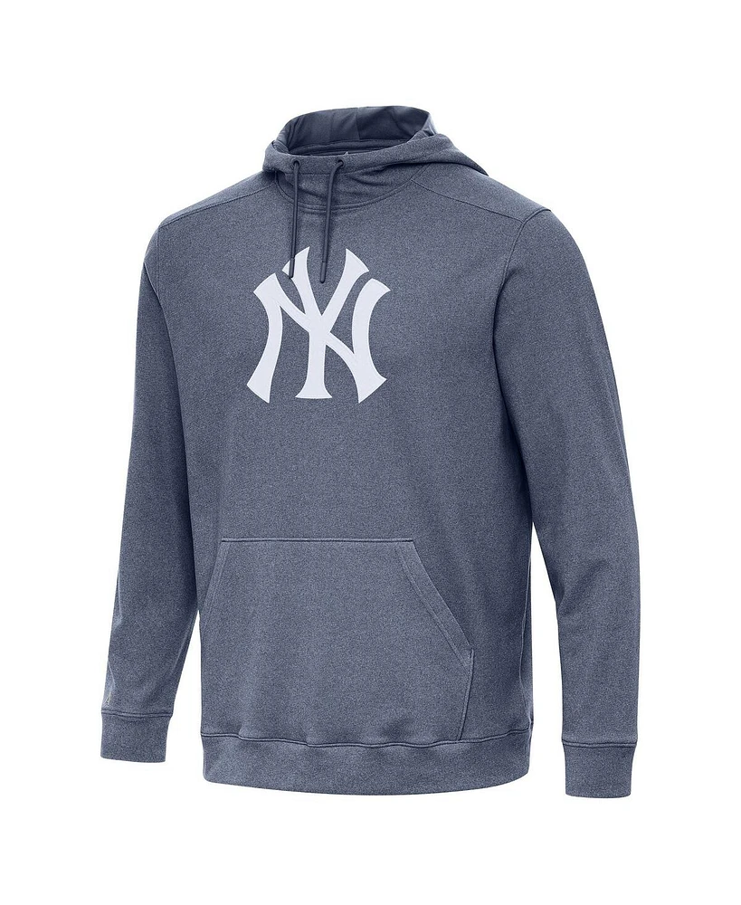 Antigua Men's Heather Navy New York Yankees Cloud Pullover Hoodie