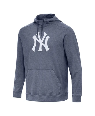 Antigua Men's Heather Navy New York Yankees Cloud Pullover Hoodie