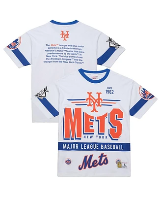 Mitchell & Ness Men's White New York Mets Cooperstown Collection Team Origins Premium T-Shirt