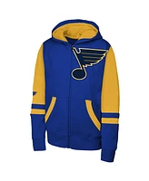 Outerstuff Big Boys and Girls Blue St. Louis Blues Face Off Full-Zip Hoodie