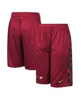 Nike Big Boys Red Miami Heat Courtside Starting Five Team Shorts