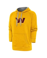 Antigua Men's Gold Washington Commanders Victory Chenille Pullover Hoodie