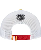 Fanatics Men's Red/White Calgary Flames Authentic Pro Draft Podium Trucker Adjustable Hat