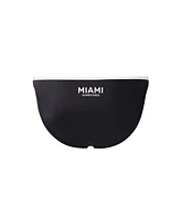 G-iii 4Her by Carl Banks Women's Black Miami Hurricanes Play Action Bikini Bottoms