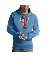 Antigua Men's Light Blue Texas Rangers Victory Pullover Team Logo Hoodie
