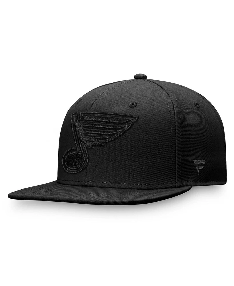 Fanatics Men's Black St. Louis Blues Team Haze Fitted Hat