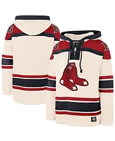 '47 Brand Men's Cream Boston Red Sox Superior Lacer Pullover Hoodie