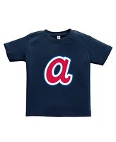 Soft as a Grape Toddler Navy/Gray Atlanta Braves Cooperstown Collection T-Shirt, Set of 2