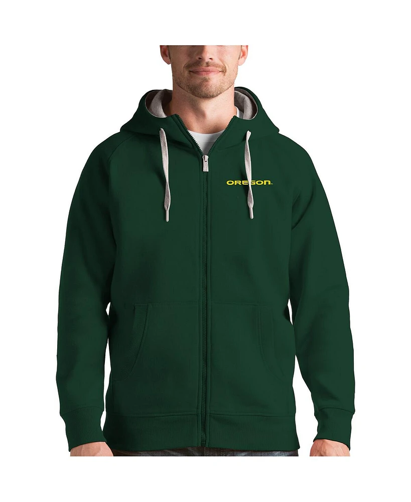 Antigua Men's Green Oregon Ducks Victory Full-Zip Hoodie