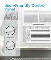 Cowsar Window Air Conditioners 5,000BTU, Cools 150 Sq. Ft,2 Cooling Mode & Fan Speeds,Ultra-Quiet, White