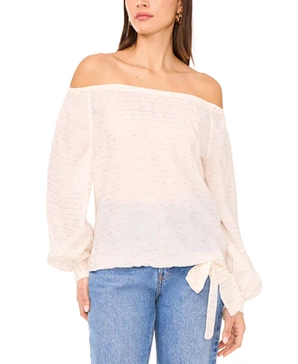 Vince Camuto Women's Off-The-Shoulder Blouson-Sleeve Top