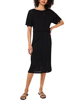 Vince Camuto Women's Pull-On Side-Slit Midi Skirt