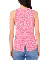Vince Camuto Women's Printed Keyhole-Back Tank Top