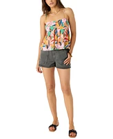 O'Neill Juniors' Reeta Printed Crinkled Sleeveless Top