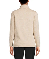 Lands' End Women's Sweater Fleece Quarter Zip Pullover