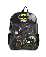 Dc Comic Book Batman Symbol 5-Piece Backpack Accessory Set for boys