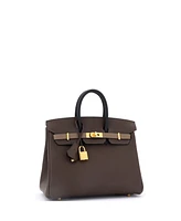Pre-Owned Hermes Birkin 25 Handbag Tricolor Epsom with Rose Gold Hardware