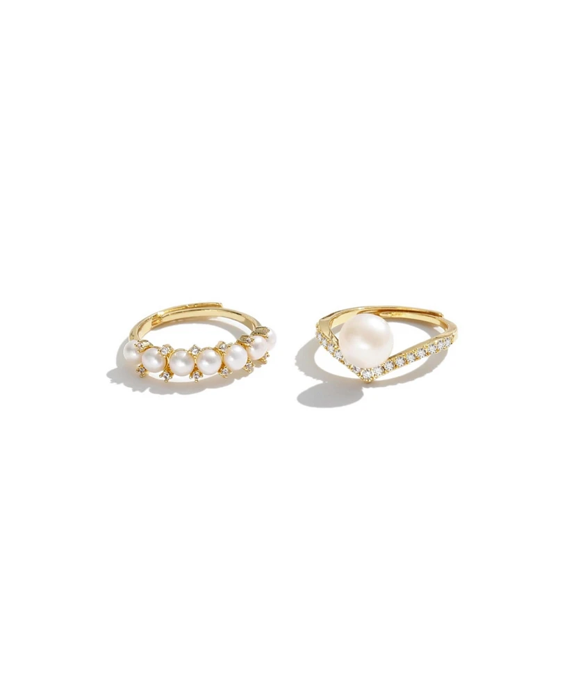 Freshwater Pearl Stackable Ring Set