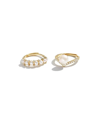 Freshwater Pearl Stackable Ring Set