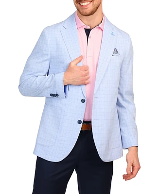 Tailorbyrd Men's Melange Grid Check Sportcoat