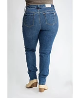 Slink Jeans Plus Denim Mid Rise Boyfriend rolled 28" inseam