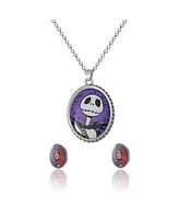 Nightmare Before Christmas Jewelry Set - Jack & Sally Necklace and Earrings
