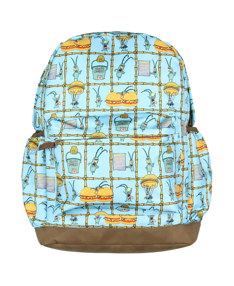 SpongeBob SquarePants Backpack Plankton Chum Bucket Patties Laptop School Bag