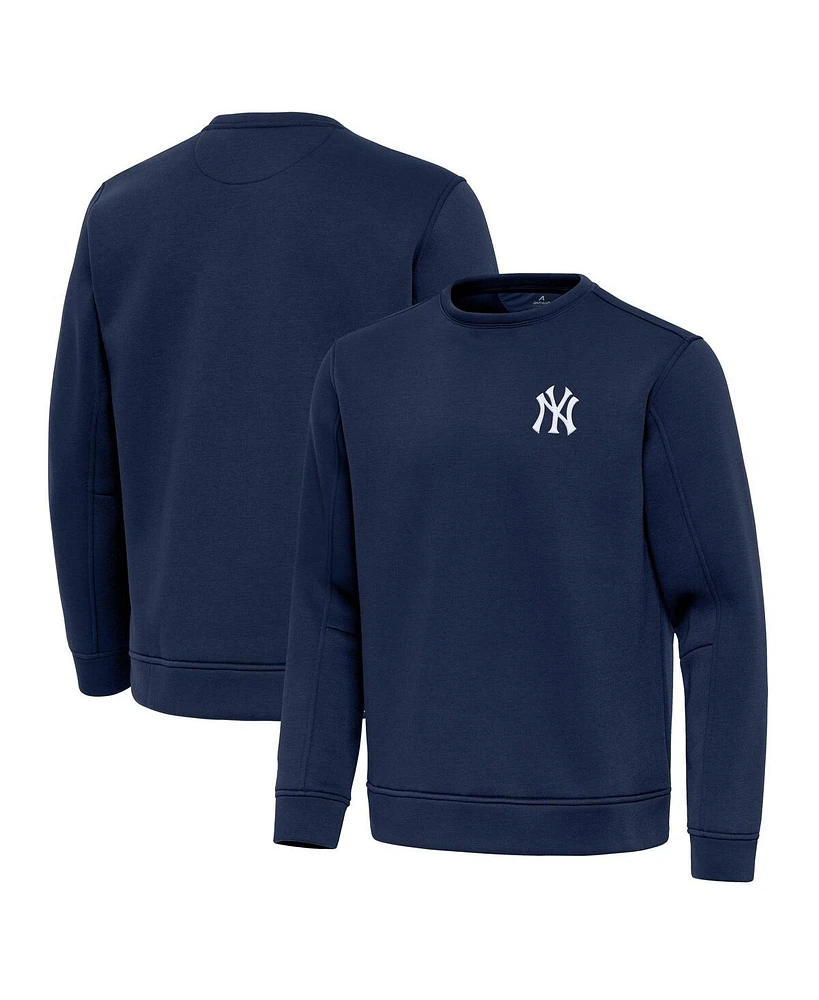 Antigua Men's Navy New York Yankees Relevant Lightweight Pullover Sweatshirt