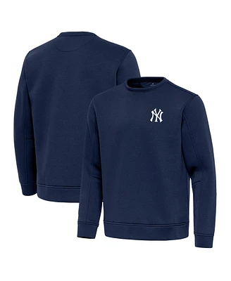 Antigua Men's Navy New York Yankees Relevant Lightweight Pullover Sweatshirt