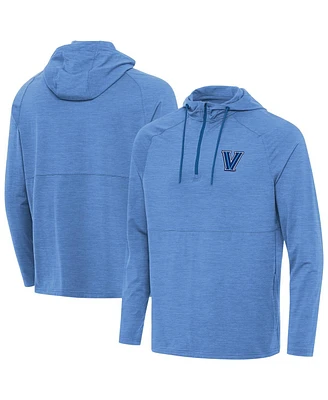 Antigua Men's Heather Powder Blue Villanova Wildcats Spikes Quarter-Zip Hoodie