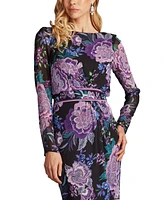 Tadashi Shoji Women's Akilah Floral Blouson Midi Dress