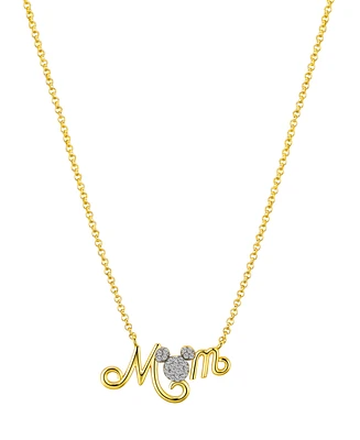 Disney Cubic Zirconia Mickey Mouse Mom Necklace