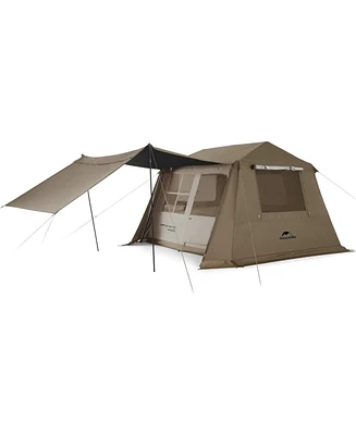 Naturehike Village Camping Tent, 4 Person Tents for Camping, 60S Easy Setup Instant Tent for Family Camping, Car Camping