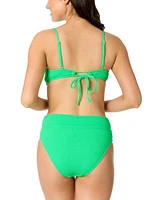Salt Cove Juniors Scoop Neck Bralette Bikini Top Ribbed Banded High Waisted Swim Bottoms Exclusively At Macys