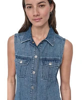 Dkny Jeans Women's Sleeveless Denim Maxi Dress - MFZ
