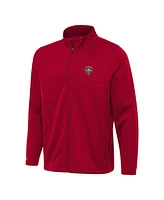 Antigua Men's Cherry New Mexico Lobos Links 2 Full-Zip Golf Jacket