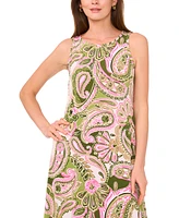 Msk Women's Paisley-Print Sleeveless Maxi Dress
