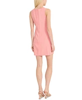 Donna Morgan Women's High-Neck Sleeveless Shift Dress
