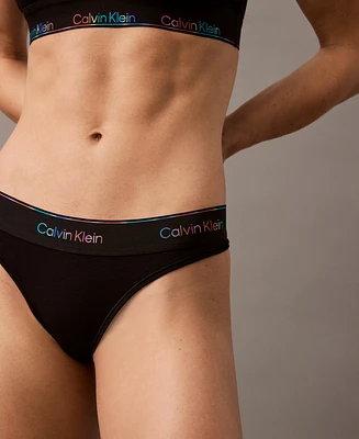 Calvin Klein Women's Icon Pride Thong Underwear QF8190