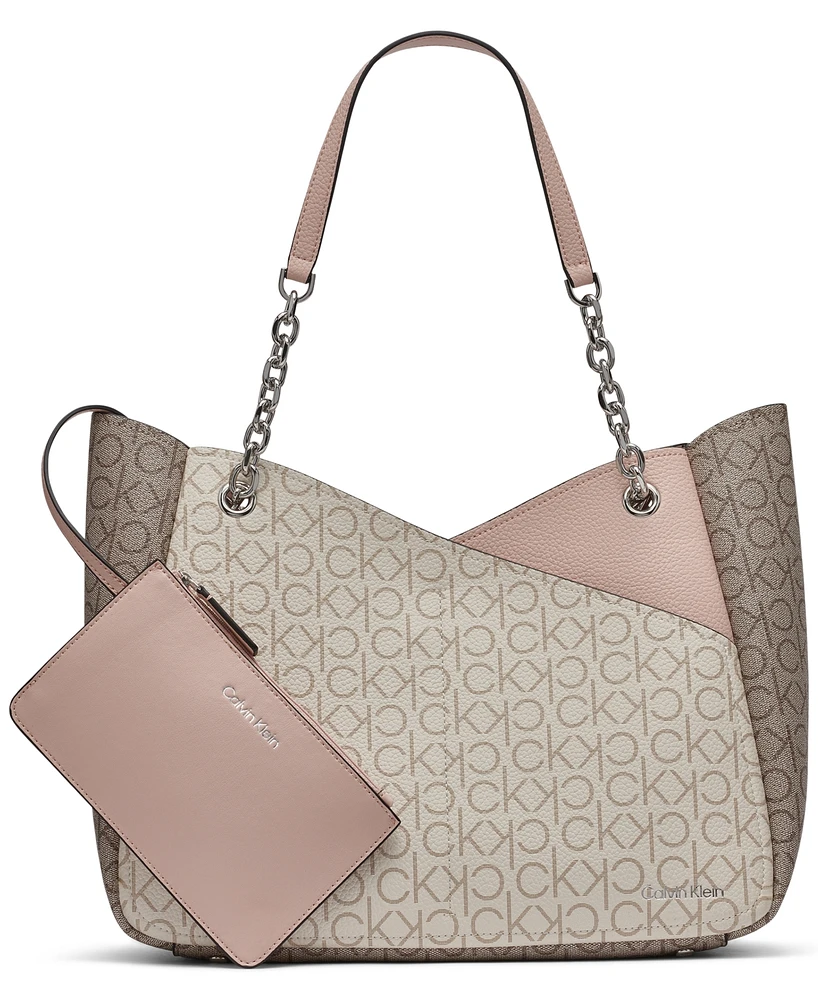 Calvin Klein Zoe Chain Large Tote Bag