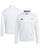 Adidas Men's White Indiana Hoosiers Elevated Quarter-Zip Jacket