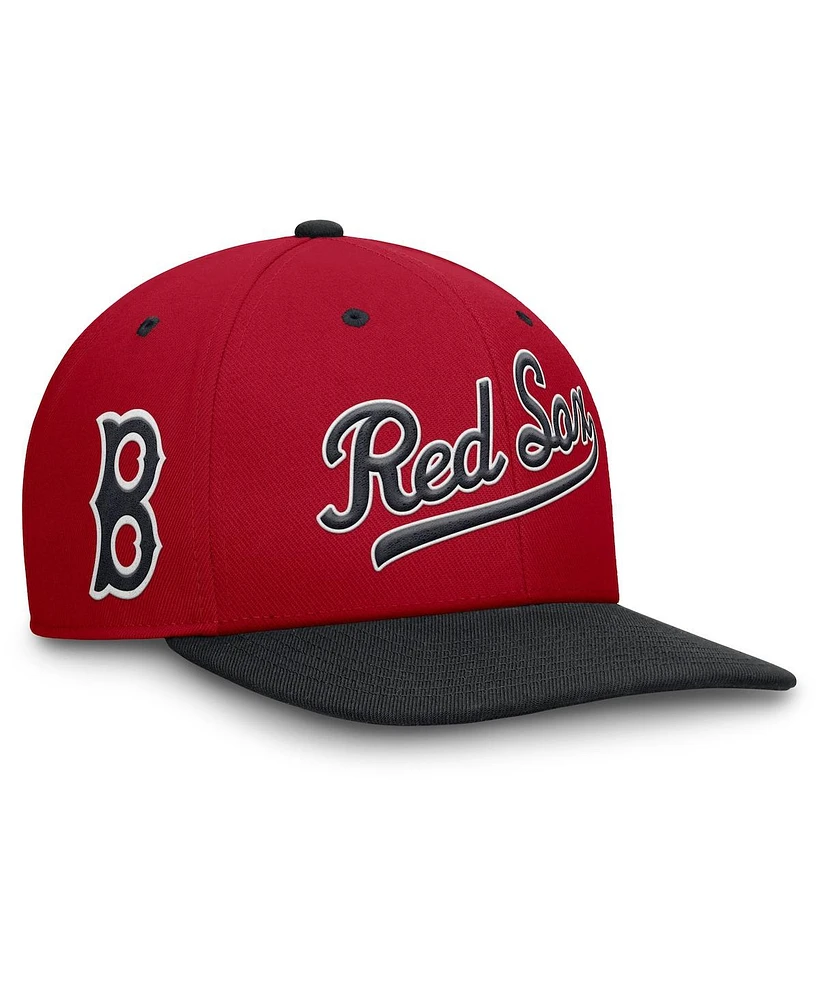 Nike Men's Red/Navy Boston Red Sox Cooperstown Collection Pro Performance Snapback Hat